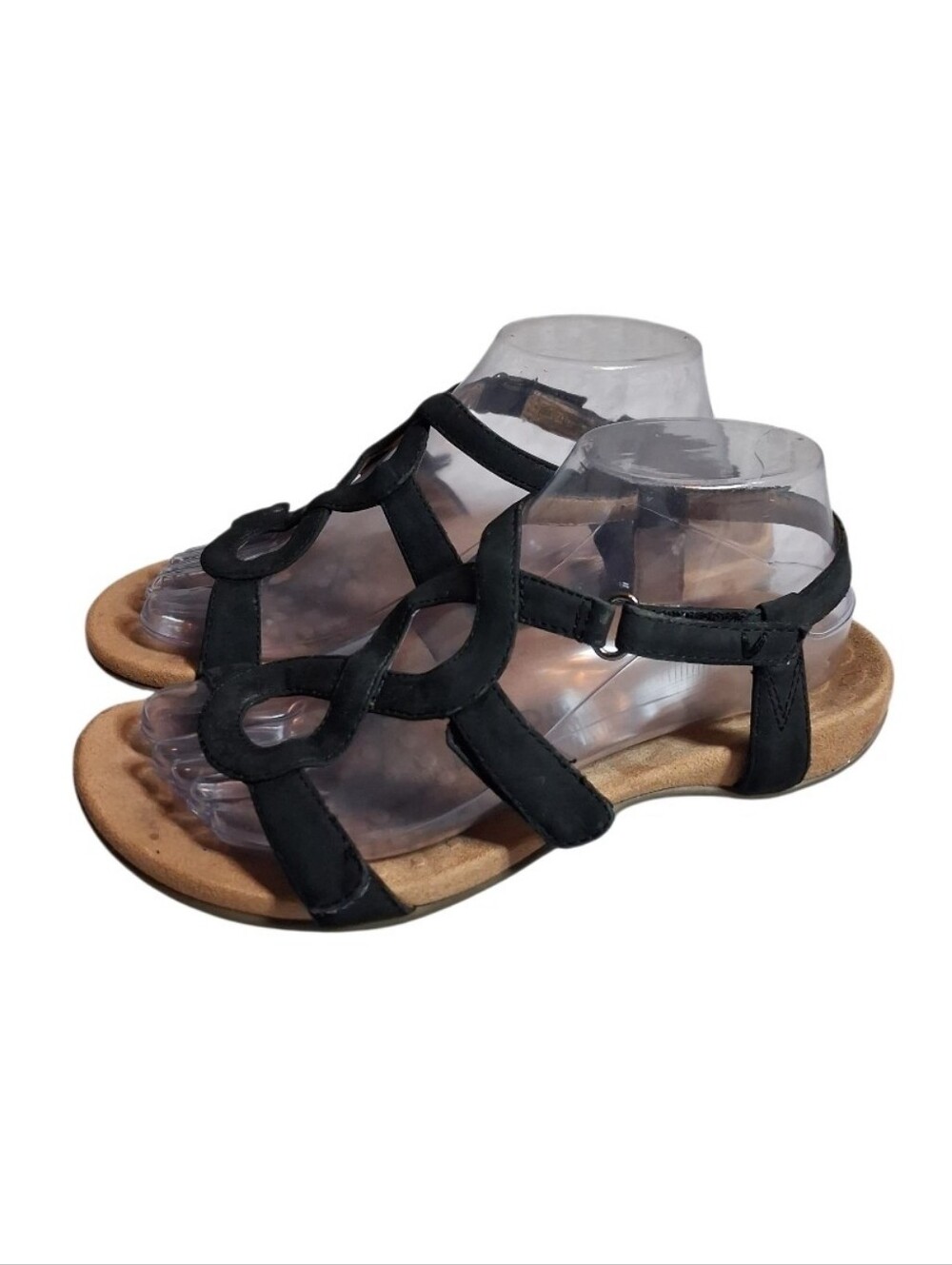 Vionic Sandal Women 7 Black Jodie Orthotic Strappy Comfort Dressy Casual 5391
